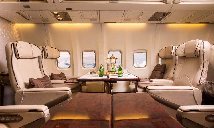 First class in Boeing 737 VIP