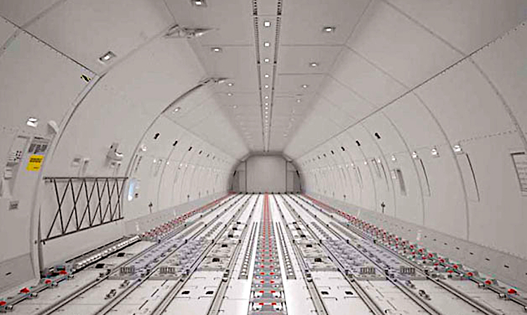 Boeing 777-F main deck cargo compartment