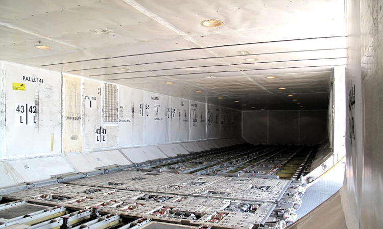 Boeing 777-F lower deck cargo compartment