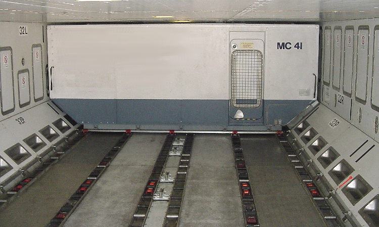 Airbus A340 lower deck cargo compartment