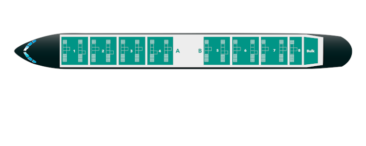 Boeing 767-300 ER lower deck configuration: Pallet